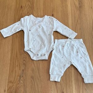 White Starry Kids Matching Set